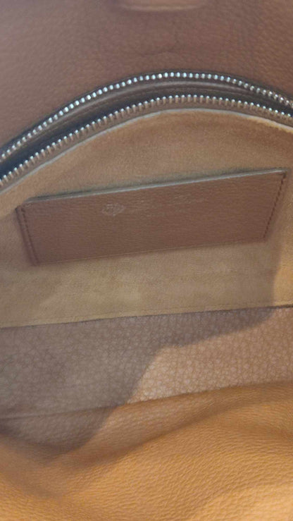 Loro Piana Odessa Cluisee Top Handle Brown Bag