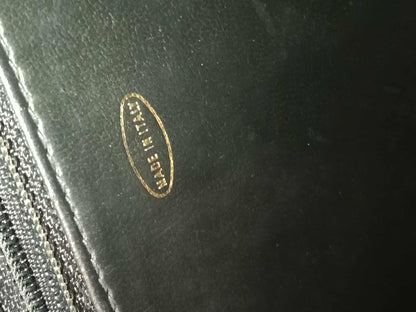 Chanel Vanity Black Leather Stitched Cosmetic Beauty Bag Series 2