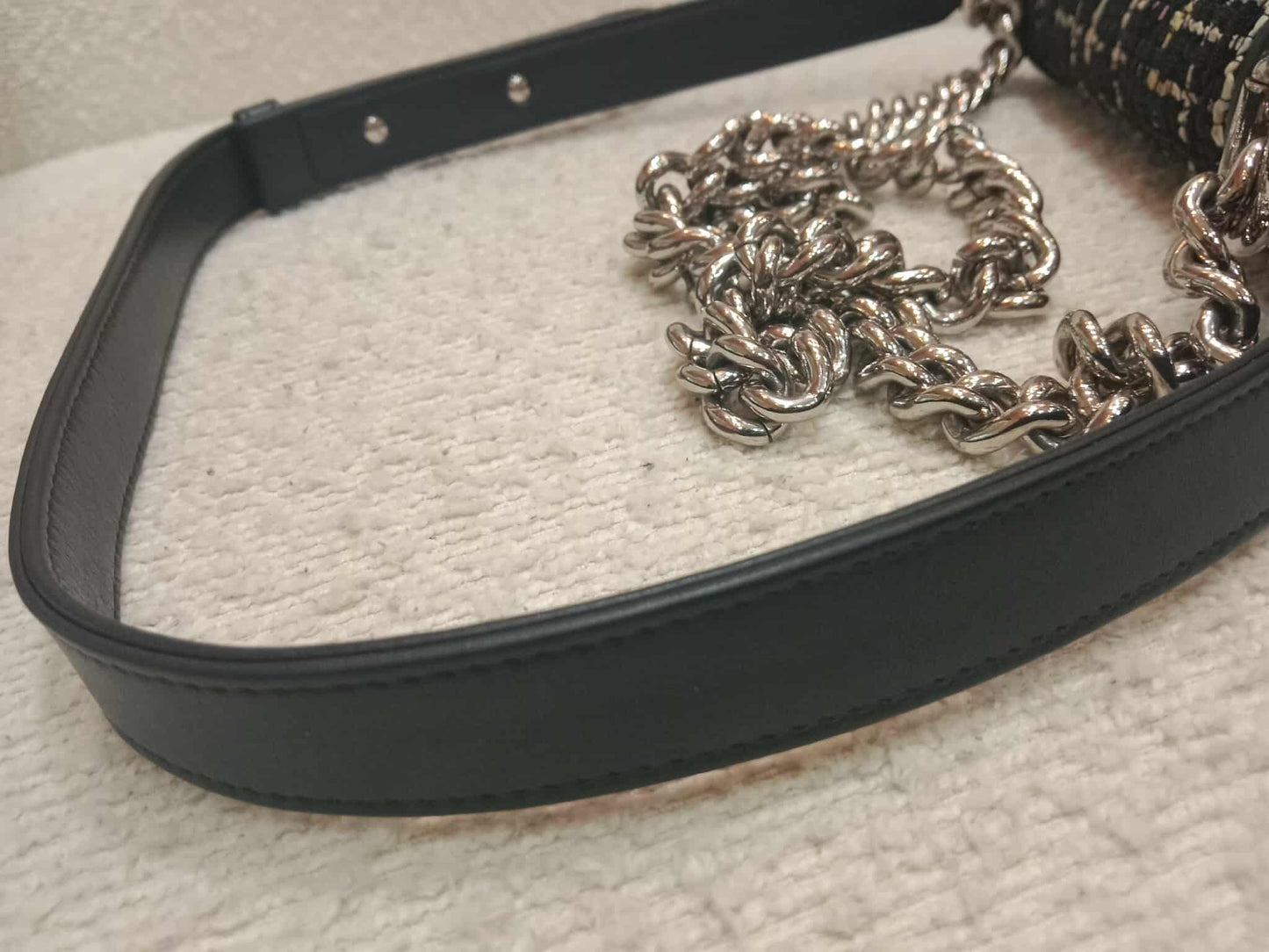 Chanel North South Boy Flap Bag Tweed/Lambskin Series 27