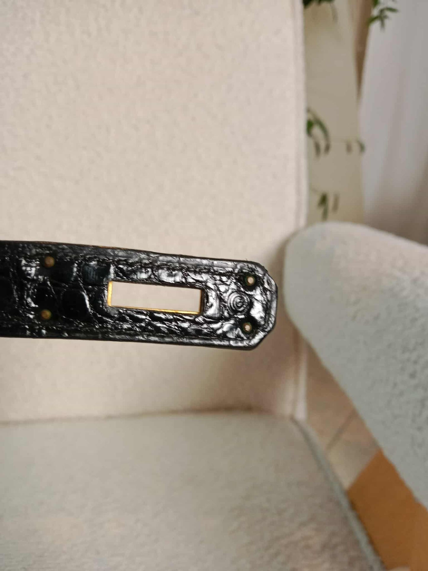 Hermes Kelly 35 Crocodile Noir Stamp G Circle 1977