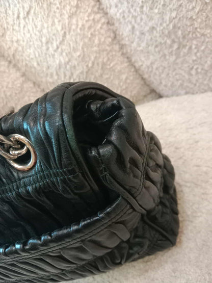 Prada Women's Leather Gaufre Black