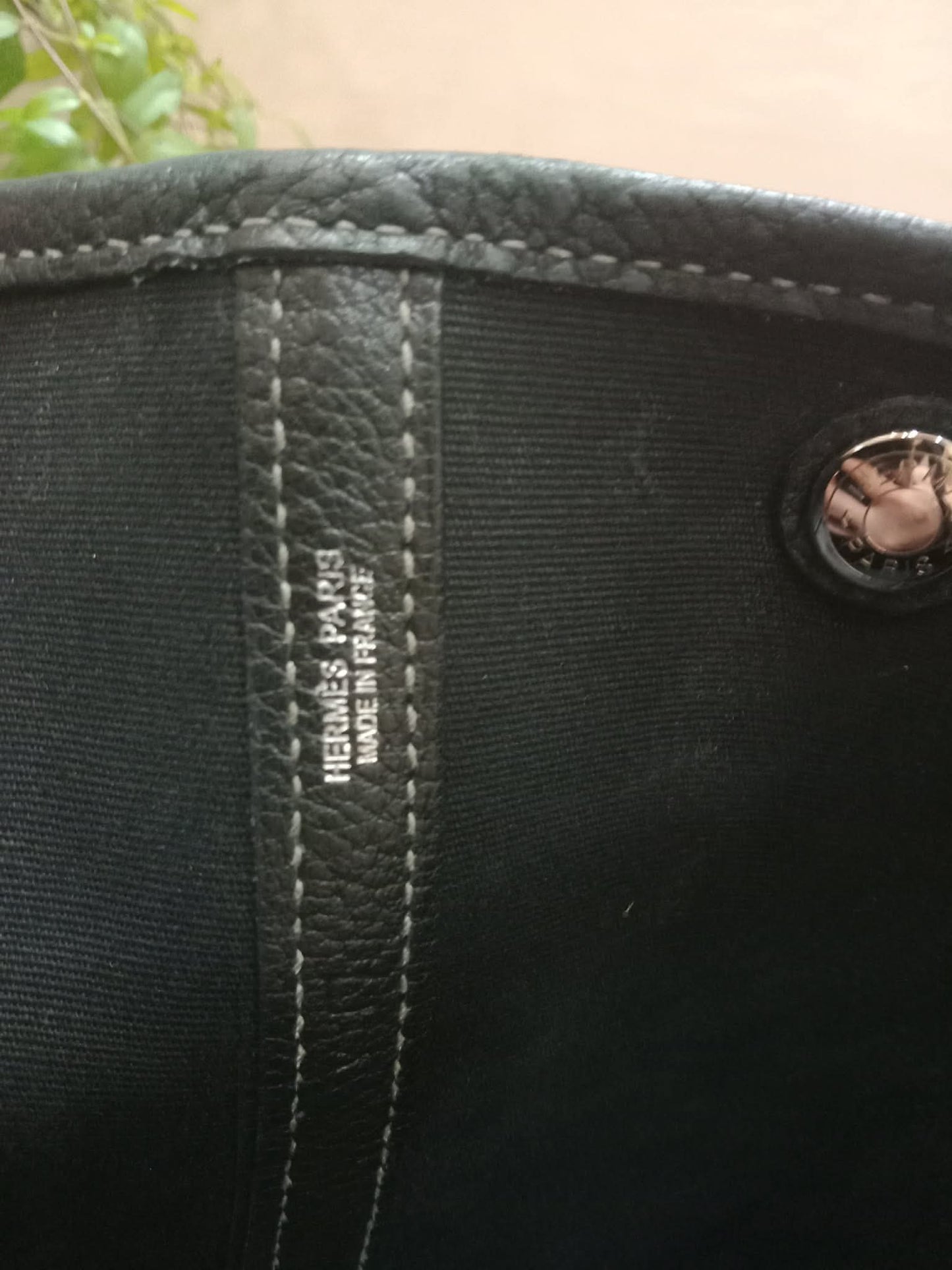 Hermes GPT 36 Canvas/Leather Black