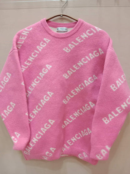 Balenciaga Wool Sweater Pink Size Small