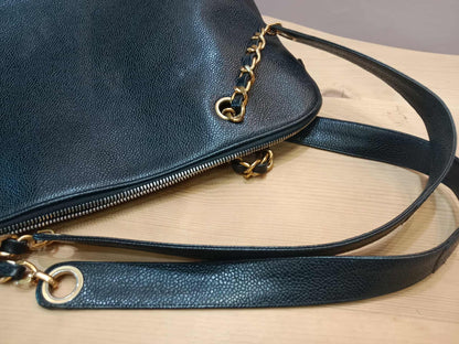 Chanel Timeless CC Shopper Tote Bag Caviar Black Series 3