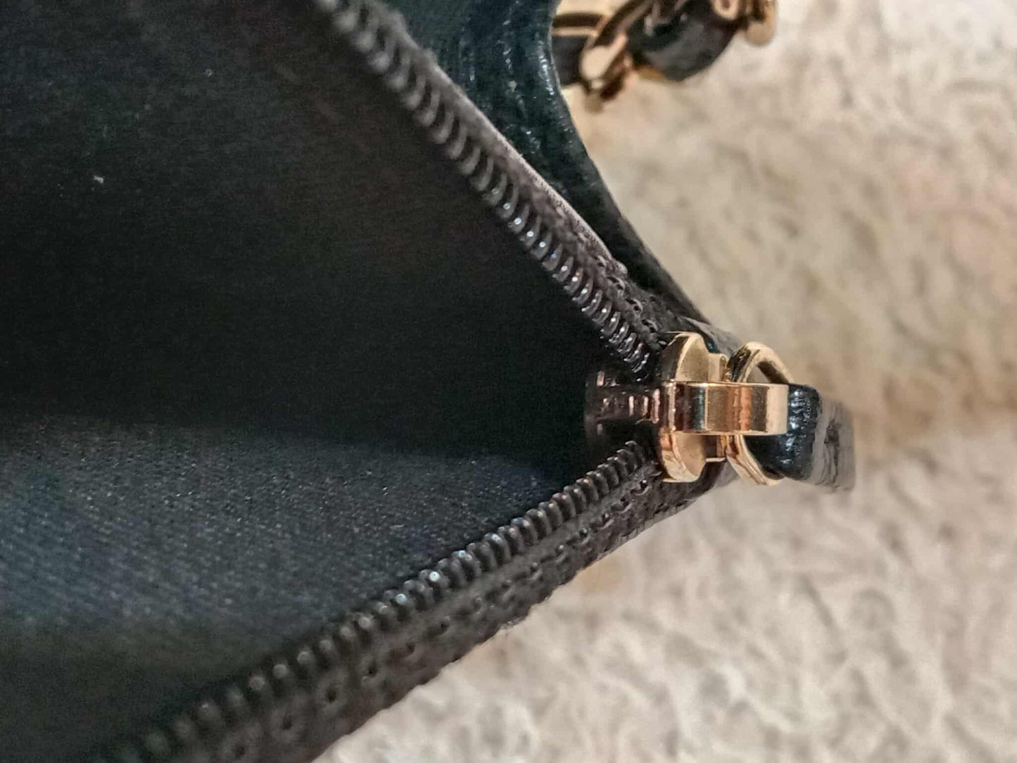 Chanel Classic Wallet on Chain Black Caviar Microchipped