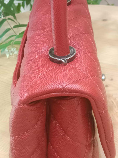 Chanel Cocohandle Caviar Red Small Series 23