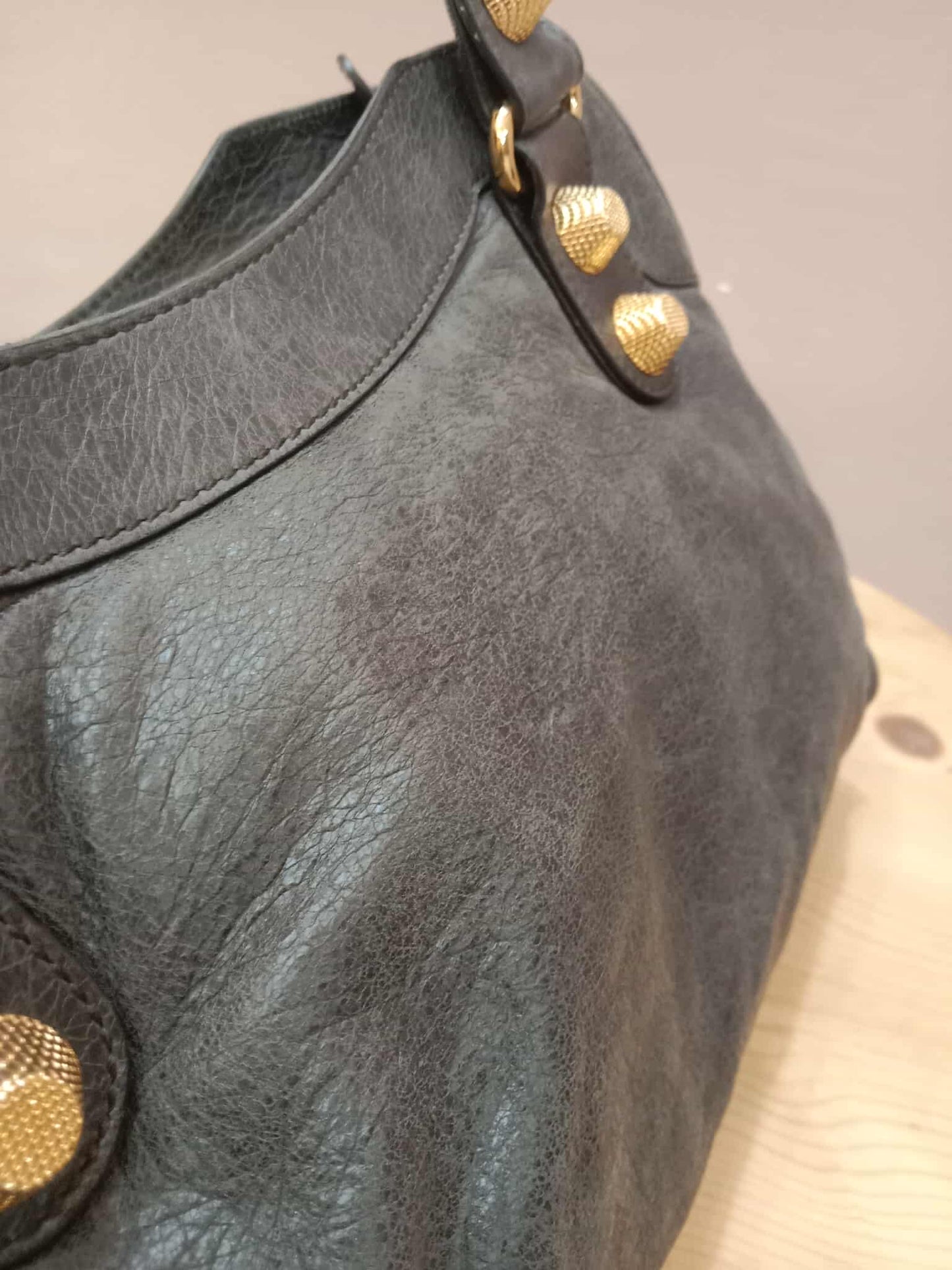 Balenciaga Giant City Bag Distressed Lambski Black