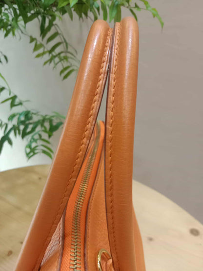 Hermes Bolide 35 Poppy Orange Clemence Stamp F Square (2002)