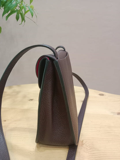 Hermes Halzan 25 Clemence Rouge/Framboise Stamp Z 2021