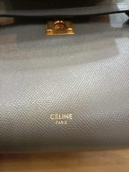 Celine Mini Belt Bag Grey in Grained Calfskin GHW