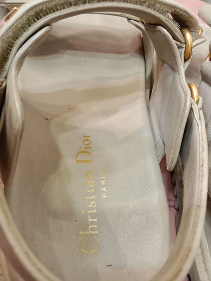 Christian Dior Dioract Sandals Beige Size 37