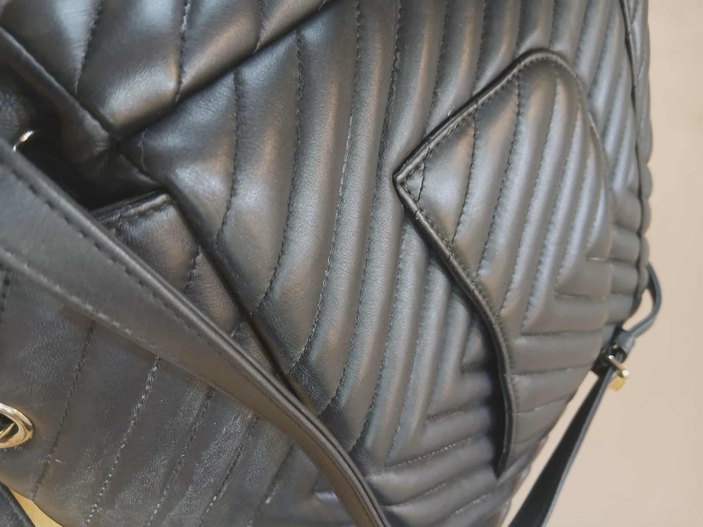 Chane Urban Spirit Backpack Chevron Lambskin Black Series 22