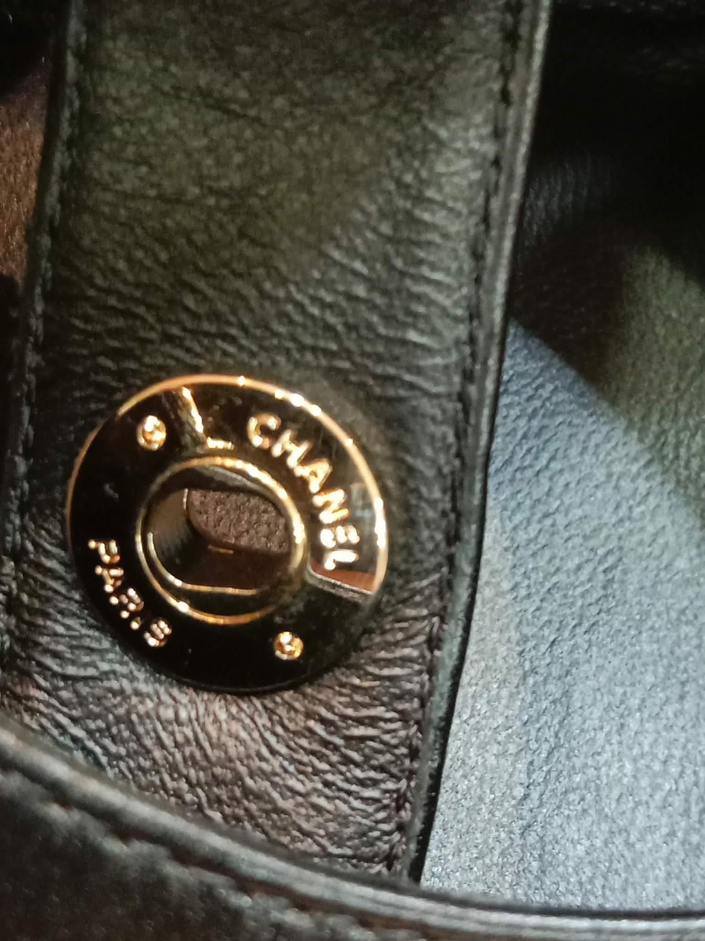 Chanel Mary Jane CC Clasp Flats Black Size 36.5