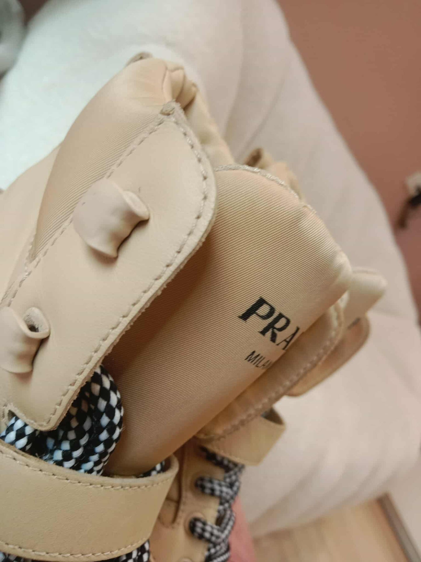 Prada Monolith Boots Beige Size 38