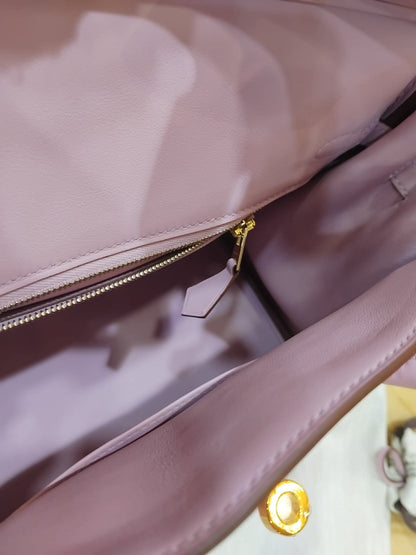 Hermes Birkin 25 Mauve Sylvestre Swift Rose Gold Hardware Stamp W 2024