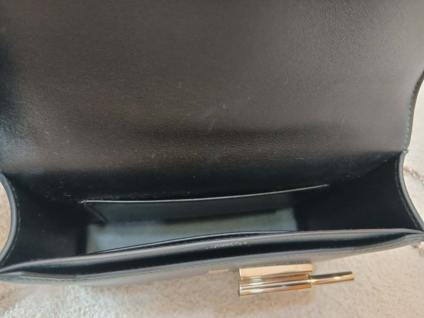 Hermes Sac Verrou Touch Chaine Mini Marquete Cypress Noir Stamp Y 2020