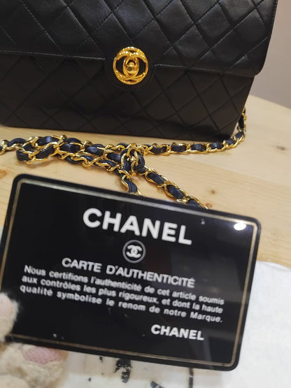 Chanel Circle Lock Flap Vintage CC Lambskin Black Series 1