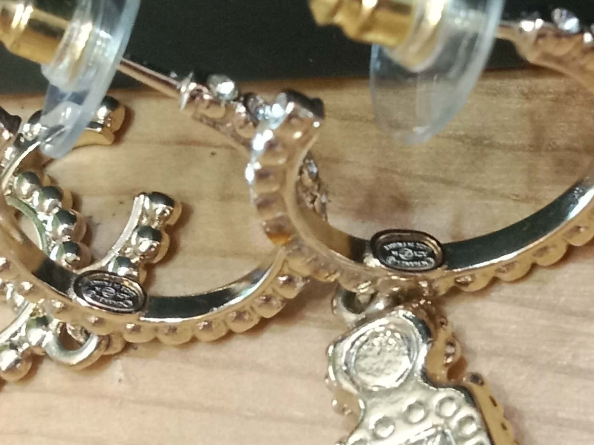 Chanel Drop Hoop Earrings