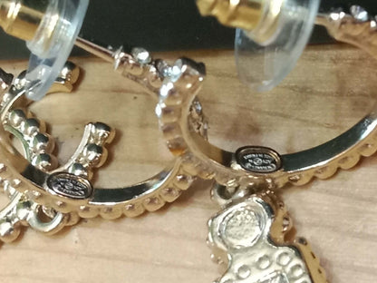 Chanel Drop Hoop Earrings