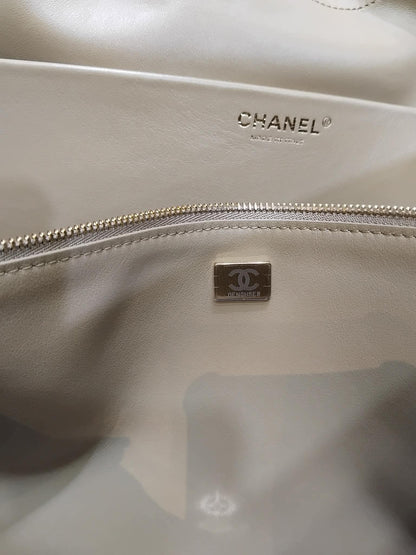Chanel XXL Flap in Dark Beige Suede Microchipped