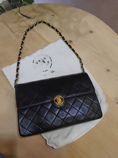 Chanel Circle Lock Flap Vintage CC Lambskin Black Series 1