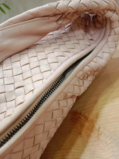 Bottega Veneta Intrecciato Hobo Bag Pink