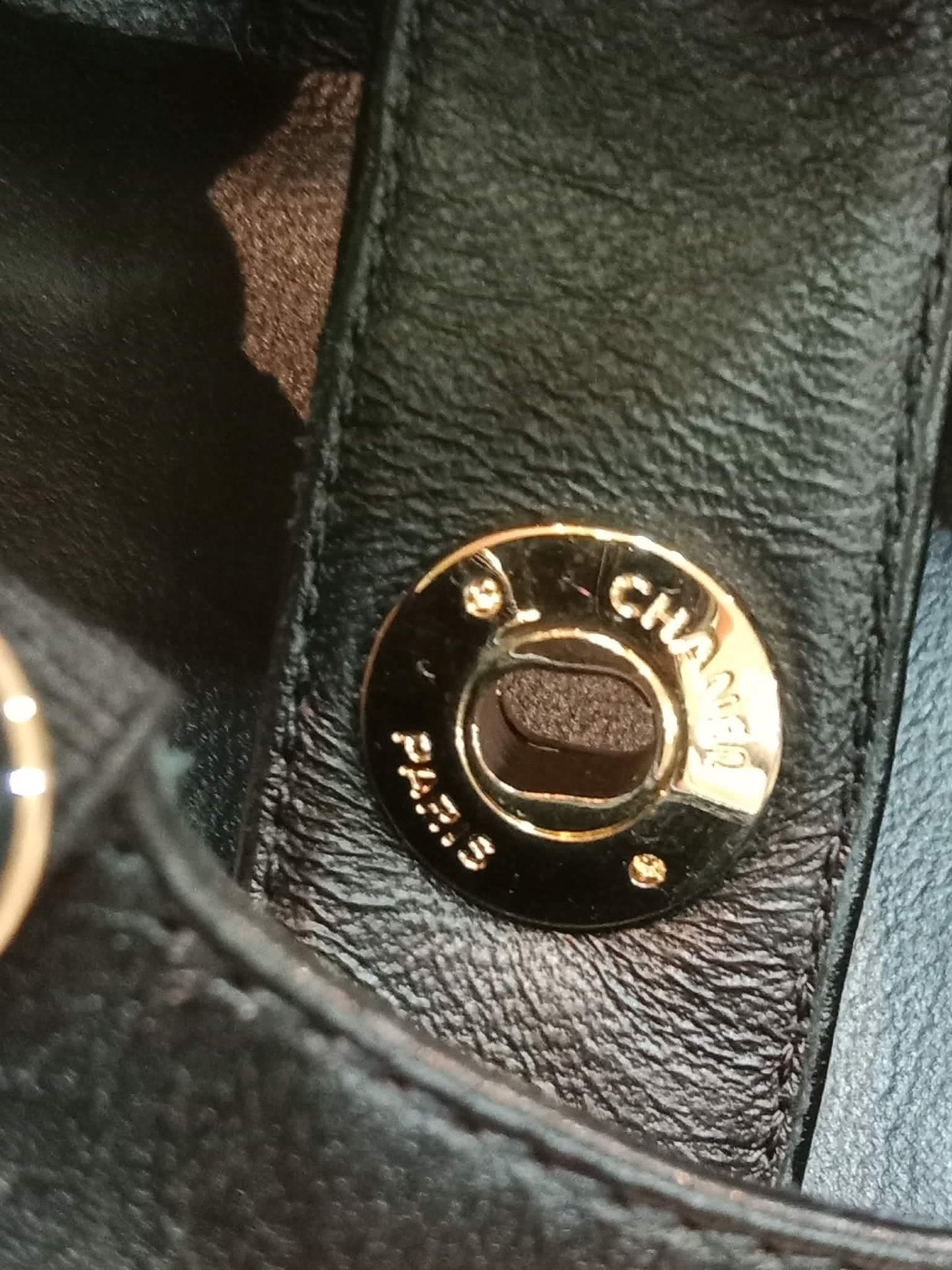 Chanel Mary Jane CC Clasp Flats Black Size 36.5