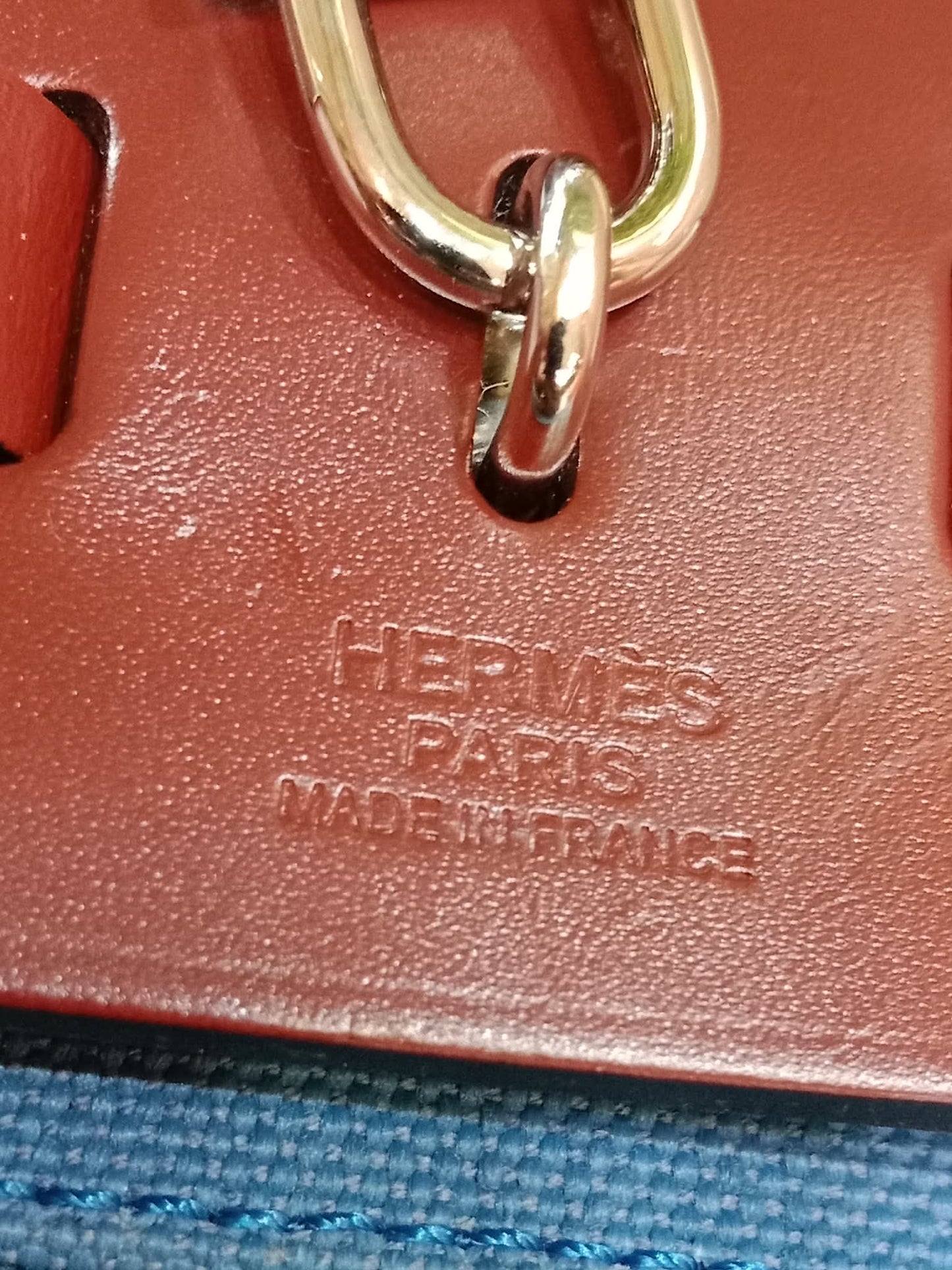 Hermes Herbag Zip 31 Bicolor Blue/Red Canvas & Leather Stamp X 2016