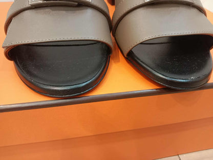 Hermes Kelly Sandals Etain Size 35.5