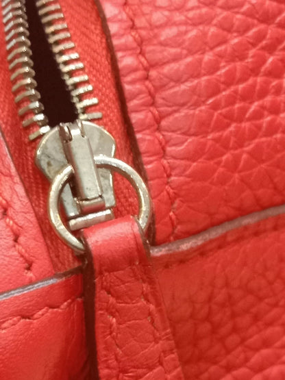 Hermes Lindy 26 Clemence Coral Red Stamp X 2016