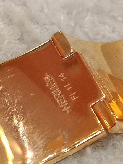 Hermes Clic Clac Bracelet Peach Gold-Plated Hardware