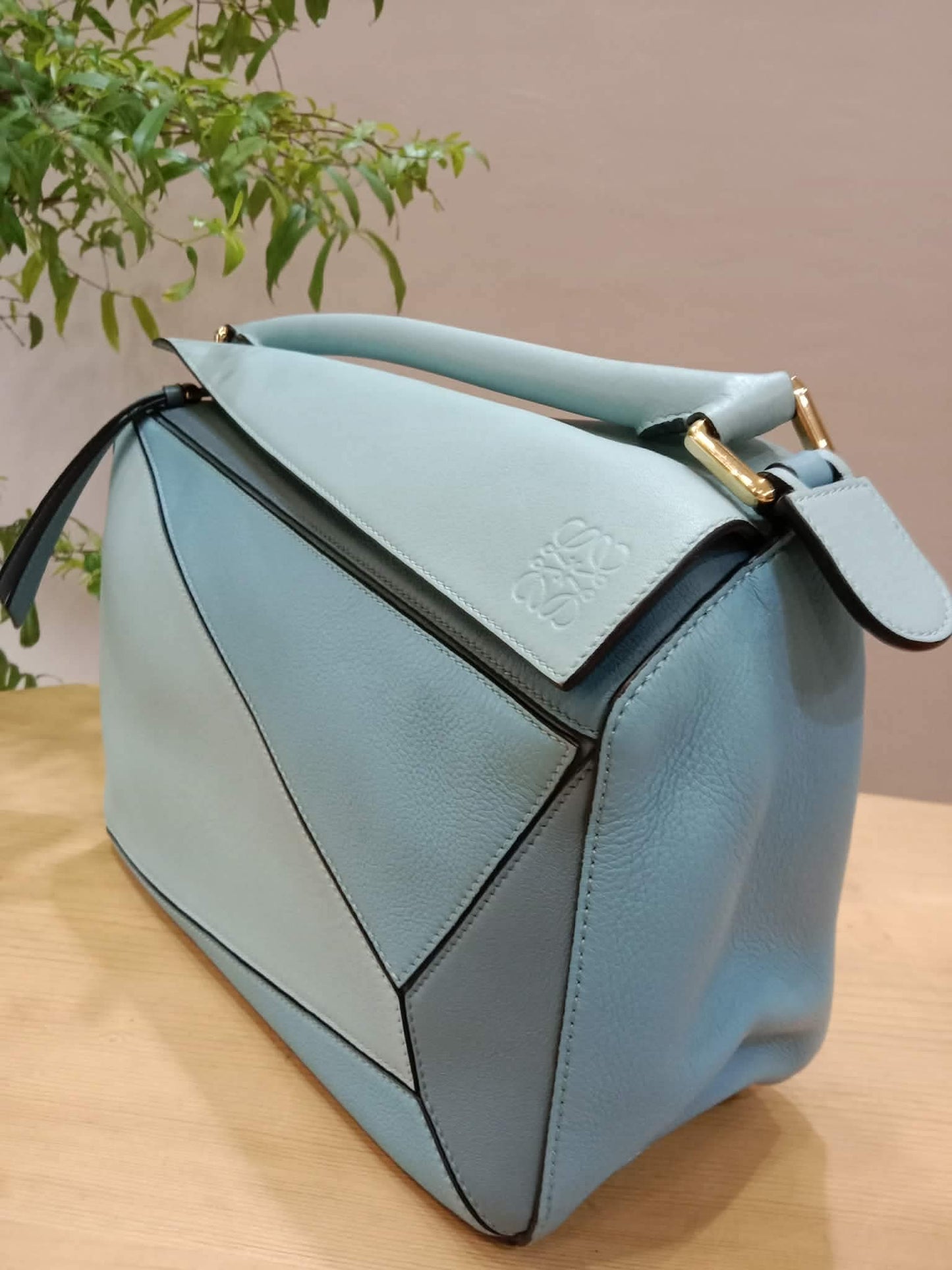 Loewe Puzzle Bag Tricolor Blue Medium
