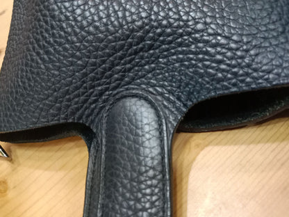 Hermes Picotin 22 Noir Clemence Stamp T 2015