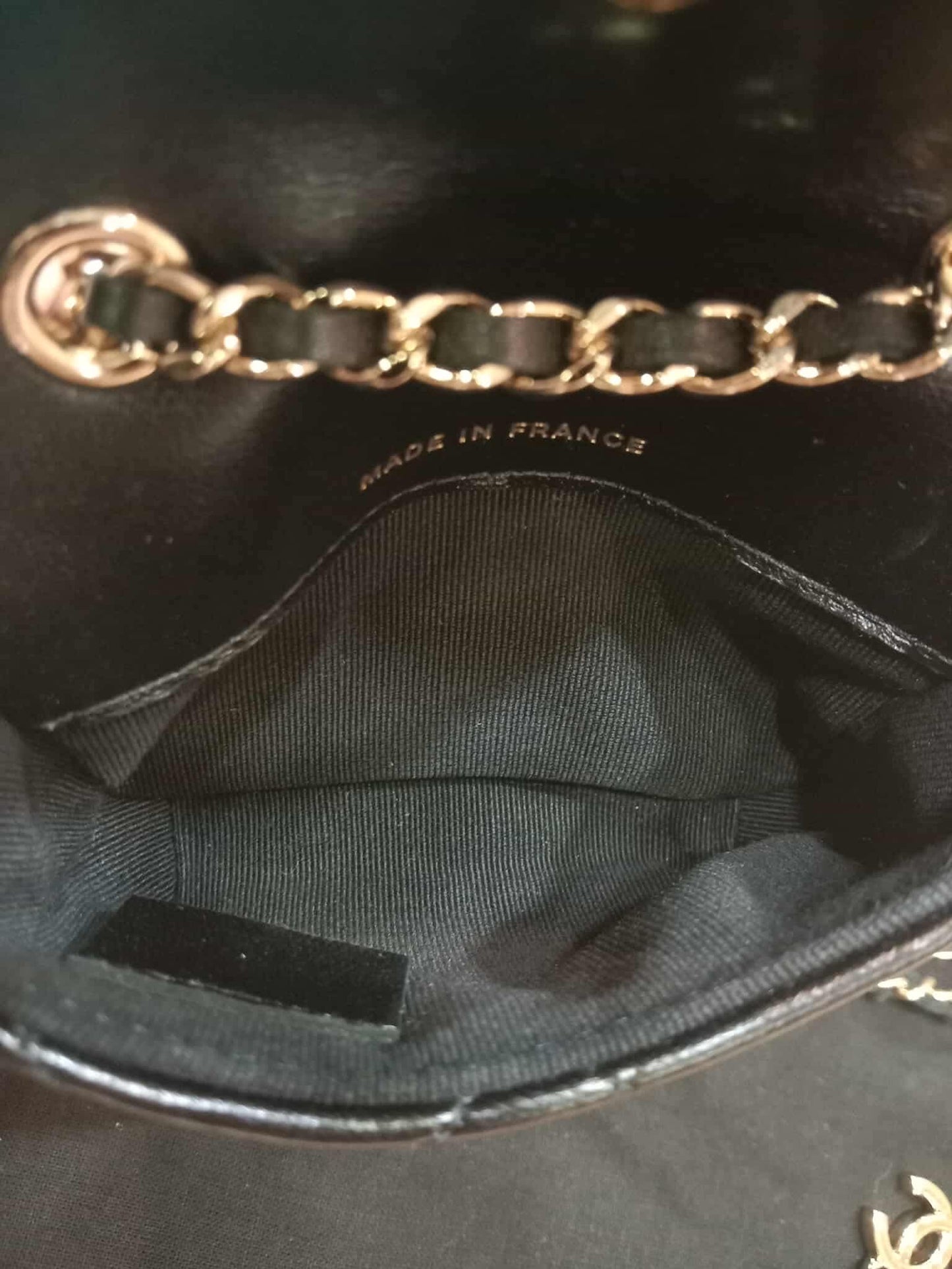 Chanel Bow Chain Belt Bag Black Lambskin Series 31