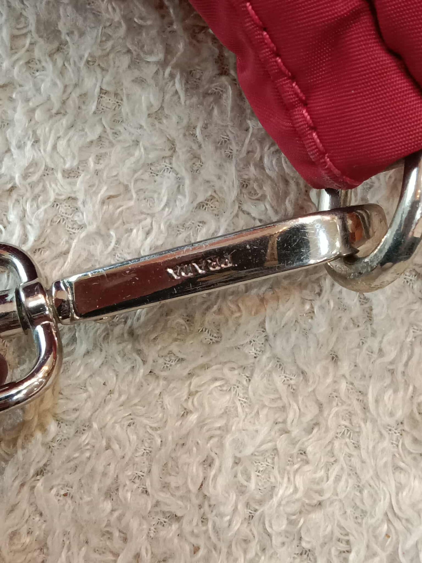Prada Tessuto Nylon Top Handle Bag Red