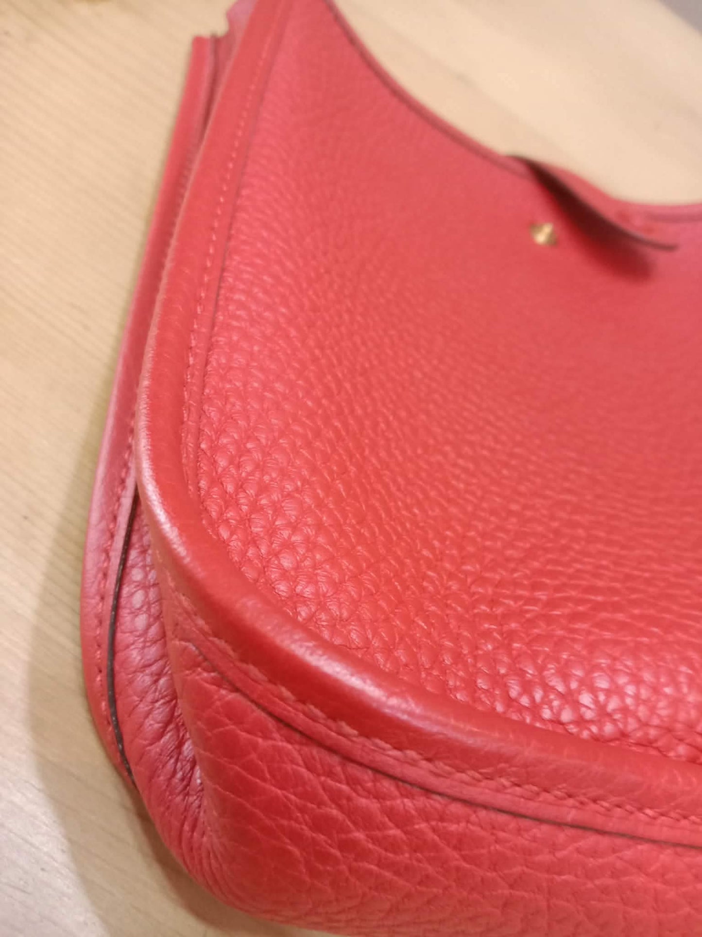 Hermes MIni Evelyne Orange Clemence Stamp Y 2020