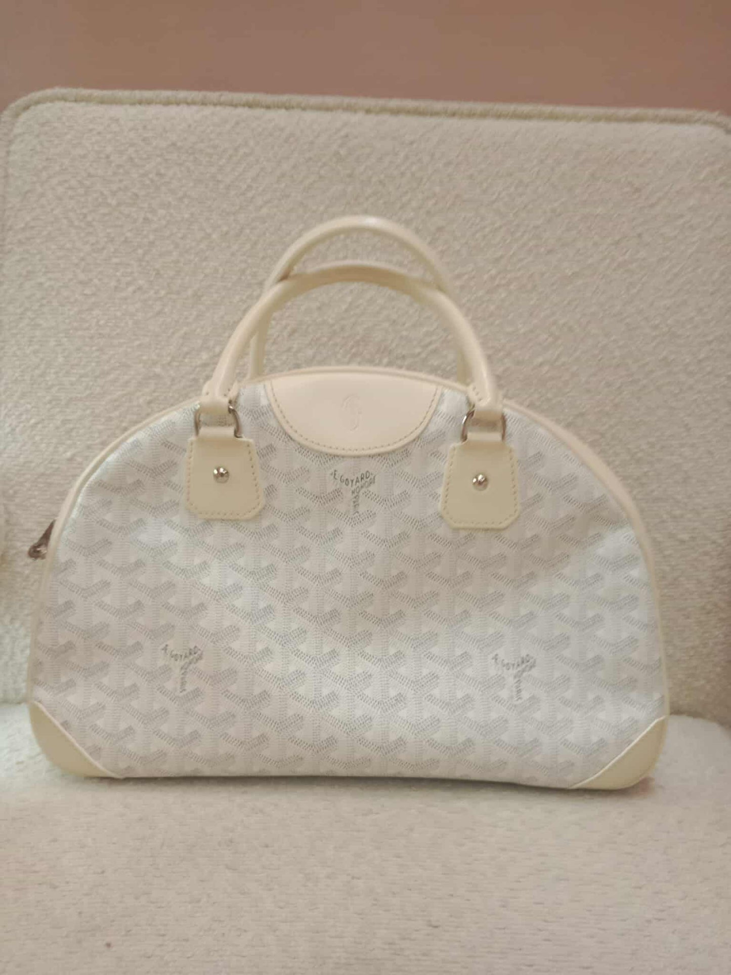 Goyard Saint Jeanne Bowler Bag White