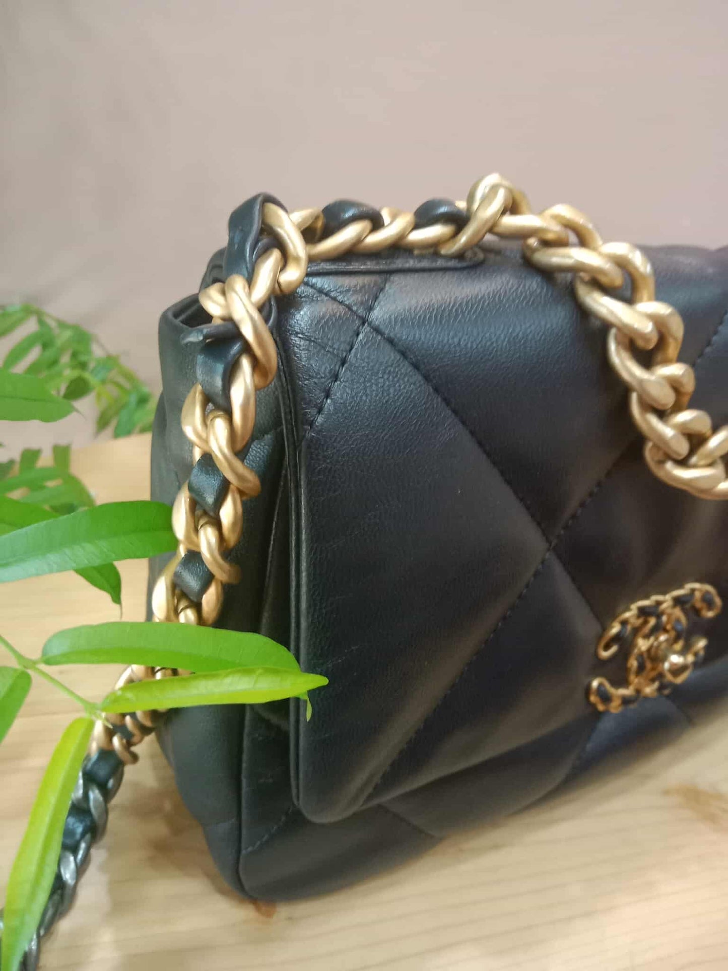 Chanel 19 Beige Midnight Blue Small Series 30