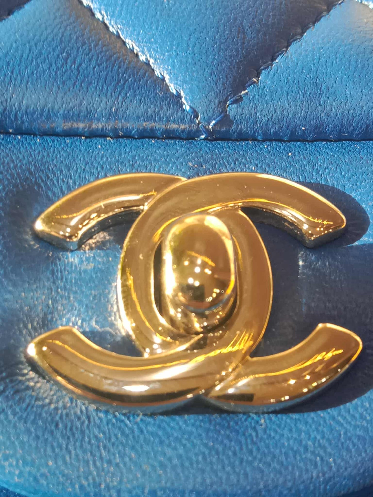 Chanel Classic Medium Double Flap Lambskin Blue Series 26