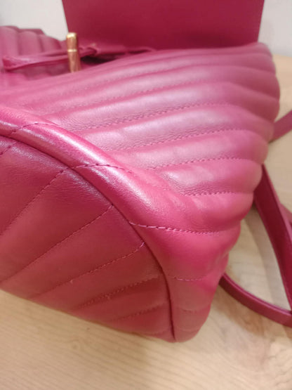 Chanel Chevron Calfskin Small Red Urban Spirit Backpack Series 23