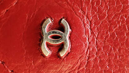 Chanel Vintage Envelope Wallet Red Lambskin Series 3