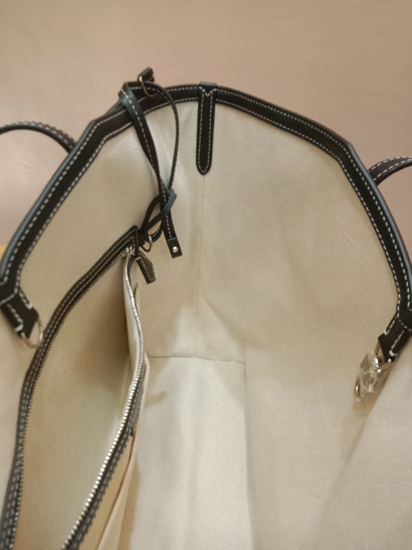 Moynat Paris M Tote Monogrammed Bag Black/White MM