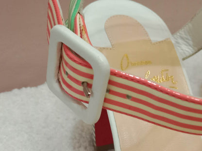 Christian Louboutin "Palavas" Sandals Patent Size 36