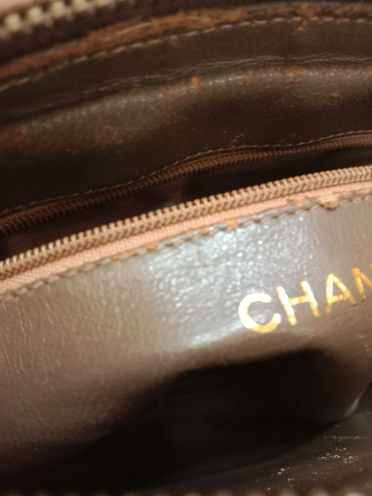 Chanel Vintage Camera Bag Lambskin Brown Series 0
