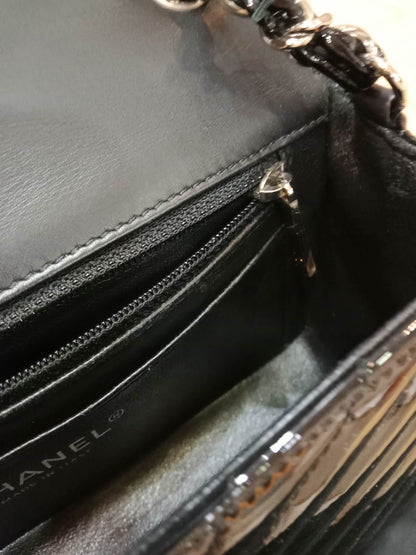 Chanel Classic Rectangular Mini Flap Patent Black Series 23