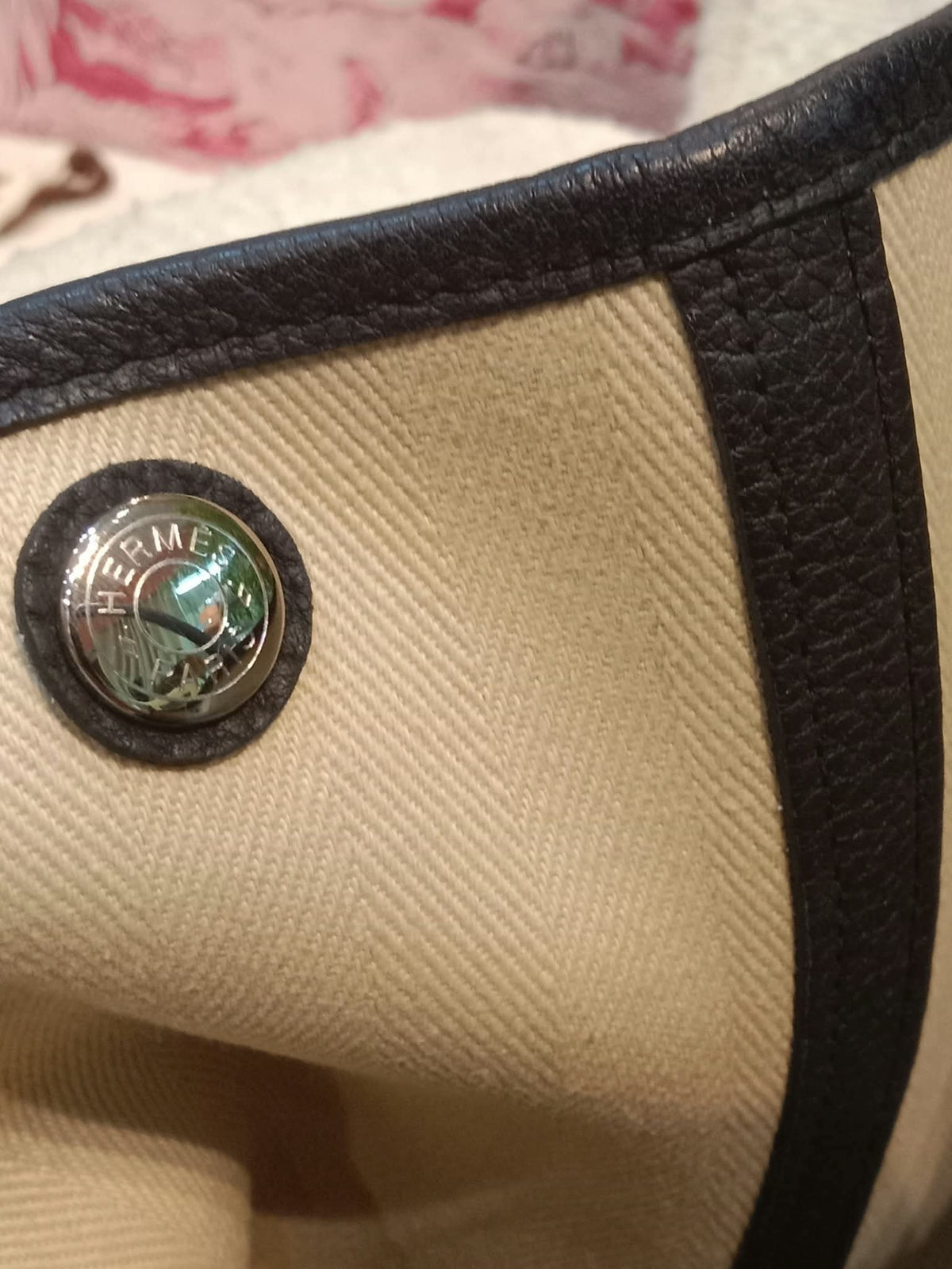 Hermes Garden Party 36 Beige/Noir Stamp D 2019