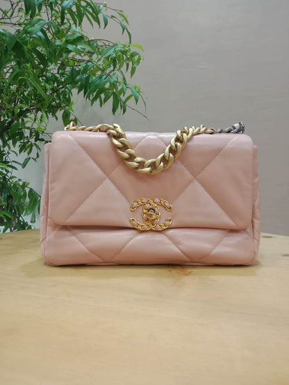 Chanel 19 Lambskin Light Pink Small Series 29