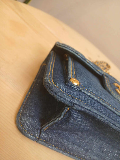 Chanel Denim Mini Flap Bag Microchipped