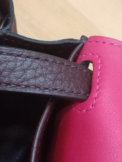 Hermes Halzan 25 Clemence Rouge/Framboise Stamp Z 2021