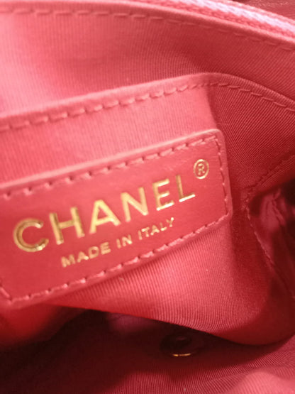 Chanel Chevron Calfskin Small Red Urban Spirit Backpack Series 23